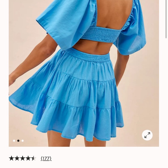 WORN ONCE: Free People Cross of Sunlight Mini Dress size L - Picture 4 of 7